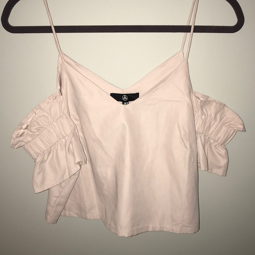 Missguided Light Pink Crop Top